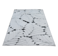 Tapis de salon de luxe en fourrure de lapin/tapis de maison avec coupe de fleurs 3D