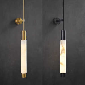 ฮุ่ยจู ไลท์ติ้งโคมไฟติดผนังหินอ่อน LED 220V สไตล์นอร์ดิกสมัยใหม่ สำหรับห้องนั่งเล่นและห้องนอน - Product Image 1