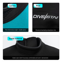DIVESTAR Pakaian Selam Wanita 3MM Neoprene Merah Biru dan Hitam dengan Fitur Bernapas & Tahan Air Ukuran Besar