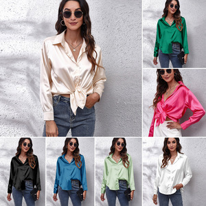 เสื้อเชิ้ตผู้หญิงสีพื้นทันสมัยจาก IStapromo ทรงเข้ารูปสวมใส่สบาย ขายดีที่สุด - Product Image 2