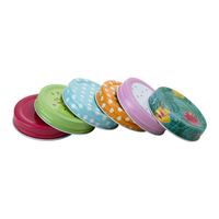 Couvercles de bocaux Mason réutilisables en tôle colorée de 70 mm à ouverture standard, directement de l'usine