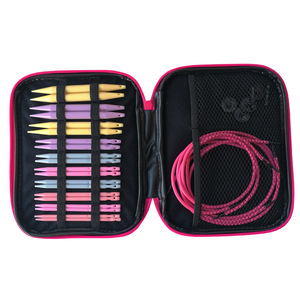 <span class=keywords><strong>10</strong></span> paires d'aiguilles à tricoter circulaires détachables, sacs en Pu, aiguilles à coudre en plastique remplaçables pour corde et pull - Product Image 2