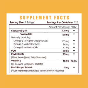 Prix direct usine : Gélules de Coenzyme Q10 pour la santé cardiovasculaire, Oméga-3 à libération rapide, Antioxydant, Qualité alimentaire, 120 gélules - Product Image 2