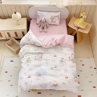 Ensemble de protection de couette en coton écologique pour lit de bébé et enfant, 400TC, drap-housse moderne, housse de couette et taie d'oreiller, 3 pièces