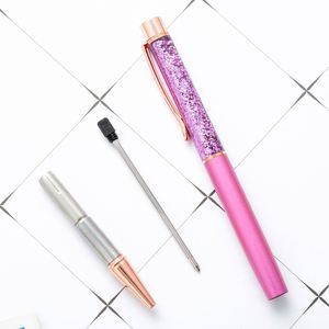 Wholesale Creative Quicksand Dazzling Colored <b>Gold</b> Powder Metal Ballpoint <b>Pen</b> With Printed Customized logo for Gift - Product Image 4