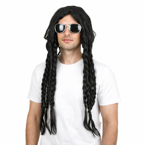 Peluca Afro de Estilo Vintage Años 20 para Hombre, Cabello Sintético Trenzado Africano, Largo y Grueso, Resistente al Calor, para Uso Diario y Fiestas - Product Image 2