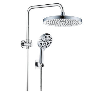 Juego de ducha de baño de lujo para hotel con marca de agua OEM ODM, juego de grifos mezcladores, sistema de duchas dobles de lluvia para baño, acero inoxidable - Product Image 1