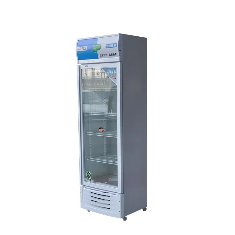 430L display del Supermercato frigorifero commerciali Usati frigoriferi per la vendita in posizione verticale singola porta di vetro di bevande Bevande di raffreddamento