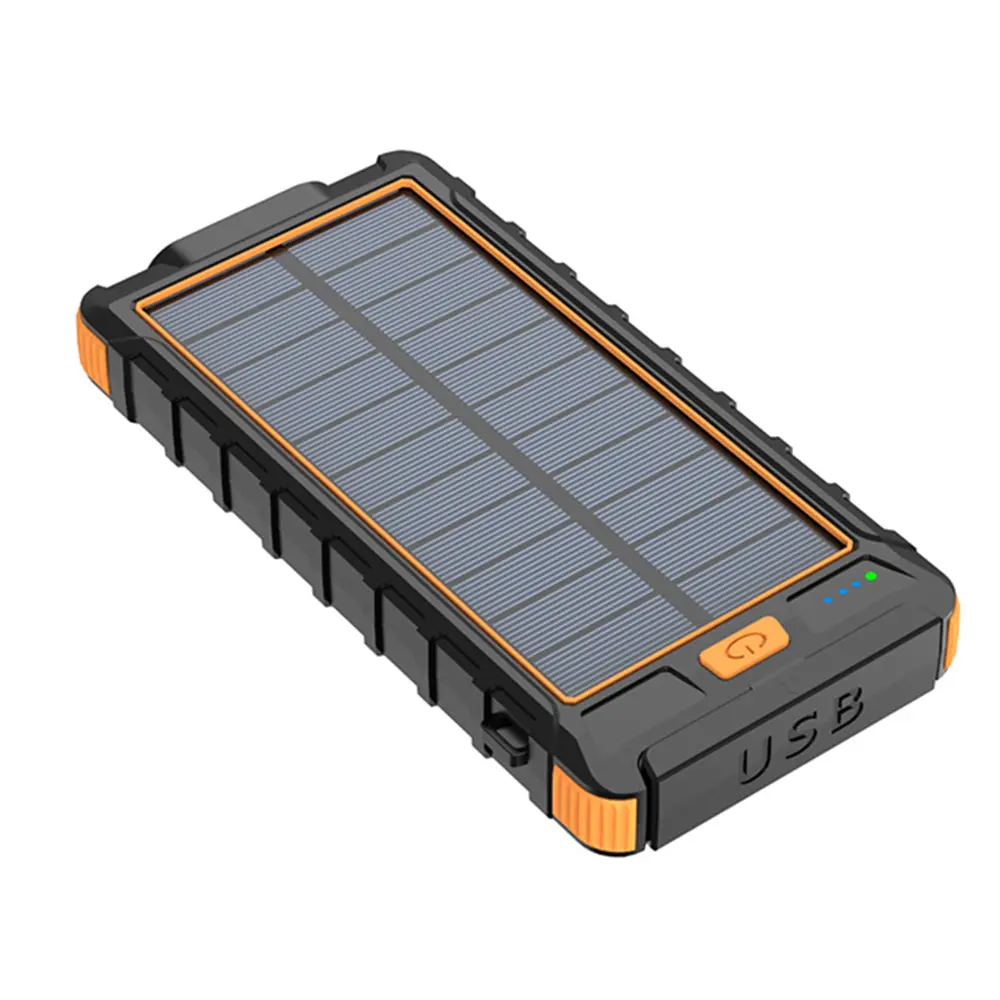 Solar Power Bank Dual USB Power Bank 10000mAh Waterproof Battery Charger External Portable power bank