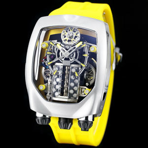 Montre automatique squelette de luxe pour homme, style supercar haut de gamme 2026, avec accent bleu, sportive, tourbillon mécanique - Product Image 2