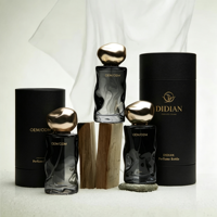 Flacon de parfum en verre dépoli personnalisé OEM ODM avec placage, 30ml 50ml 100ml, flacon vide pour vaporisateur de parfum à fine brume, couvercle en galet doré