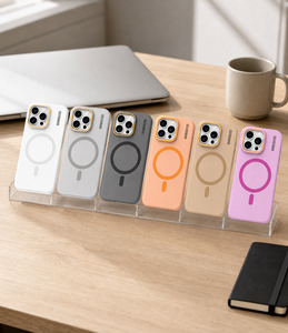 เคสโทรศัพท์ iPhone 16 สีพื้น TPU PC พร้อมวงแหวนแม่เหล็ก รองรับการชาร์จไร้สาย - Product Image 1