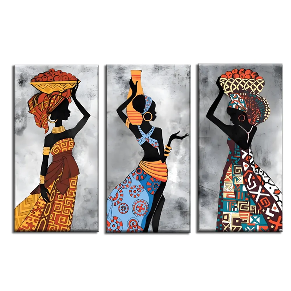 Home Decor Frame Portrait Women Canvas Painting Hanging Posters and Prints Pictures large african wall art