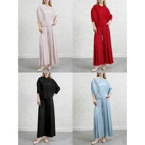 Conjunto Básico Holgado para Mujer, Top y Pantalón Plisado, <span class=keywords><strong>Ropa</strong></span> al por Mayor - Product Image 3