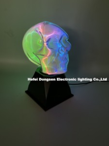 <span class=keywords><strong>Lampe</strong></span> à <span class=keywords><strong>plasma</strong></span> en forme de crâne en verre fantaisie pour décoration d'Halloween - Product Image 5