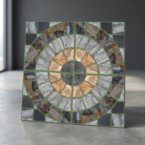 Carreaux de sol en porcelaine pleine masse antidérapants Vistaar 400x400mm - Carreaux de sol de salle de bain rustiques gaufrés pour extérieur, usage intensif - Product Image 1