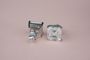 Pendientes de diamantes de lujo con baño de oro blanco y rosa Joyas de oro blanco de moda para boda o regalo Certificado IGI - Product Image 4