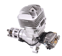 Moteur à essence DLE35RA 35cc pour avion RC, modèle à aile fixe, monocylindre, double échappement, refroidissement par air, démarrage manuel, à injection.
