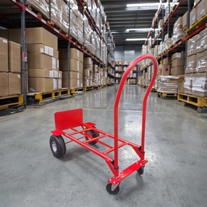 Chariot à plateforme multifonctionnel robuste avec roues de 10 pouces, capacité de charge de 200 kg, construction en fer, chariot silencieux pour utilisation en entrepôt - Product Image 2