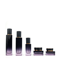 Fabricant Carré 100ml 50g 40ml 30g Bouteille à pompe à sérum Ensemble de bouteilles en verre rectangulaires Bouteilles en verre pour les soins de la peau pour cosmétiques