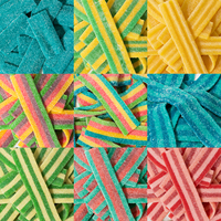 Offre Spéciale – Vente en Gros Directe Usine OEM – Bandes de Bonbons Gommeux Classiques Acidulés – Bonbons Mous et Moelleux – Sac en Vrac – Étiquette Personnalisable