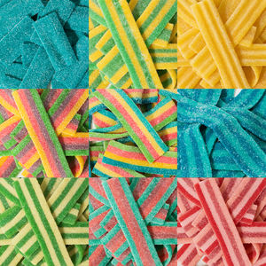 Heißer Verkauf OEM Direktvertrieb Großhandel Klassische Saure Gürtel Gummibänder Kaubonbons Saurer Weichbonbon Großpackung Anpassbares Etikett - Product Image 5