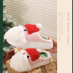 Pantuflas de Felpa Cálidas de Navidad 2025, Pantuflas de Invierno Antideslizantes para Mujer, Zapatos de Casa para Papá <span class=keywords><strong>Noel</strong></span> - Product Image 3