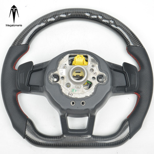 Le volant en cuir de fibre de carbone convient au volant de VW MK7 GTI <span class=keywords><strong>GOLF</strong></span> R <span class=keywords><strong>GLI</strong></span> <span class=keywords><strong>GOLF</strong></span> 7 GTS GTD GTE R-Line CC MK6 Polo - Product Image 6