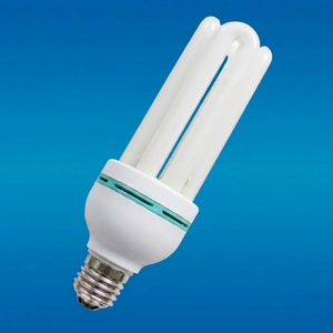 Lámpara CFL E27 4U Blanca 6000K Luz Cálida Suave 6000 Horas 60lm/W CRI 80 AC 220V Garantía de 2 Años Plástico OEM - Product Image 1