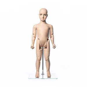 Km03 Full Body Beweegbare Menselijke Robot Kid Mannequin Gelede Gewrichten Kinderen Mannequin Kleding Display Beweegbare Mannequin