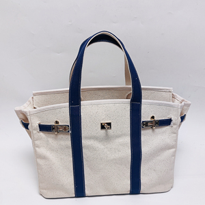 Bolso Tote de Lona Impermeable Grande con Bloques de Color, Abierto, de 14.7 Pulgadas, Espacioso, para el Trabajo, Viajes, Mujeres - Product Image 4