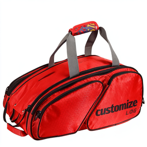 Muestra Gratuita de Bolsa de Pickleball Personalizada de Nailon, Gran Capacidad, Portátil, con Bolsillo para Zapatos, Impermeable, Mochila de Tenis - Product Image 1