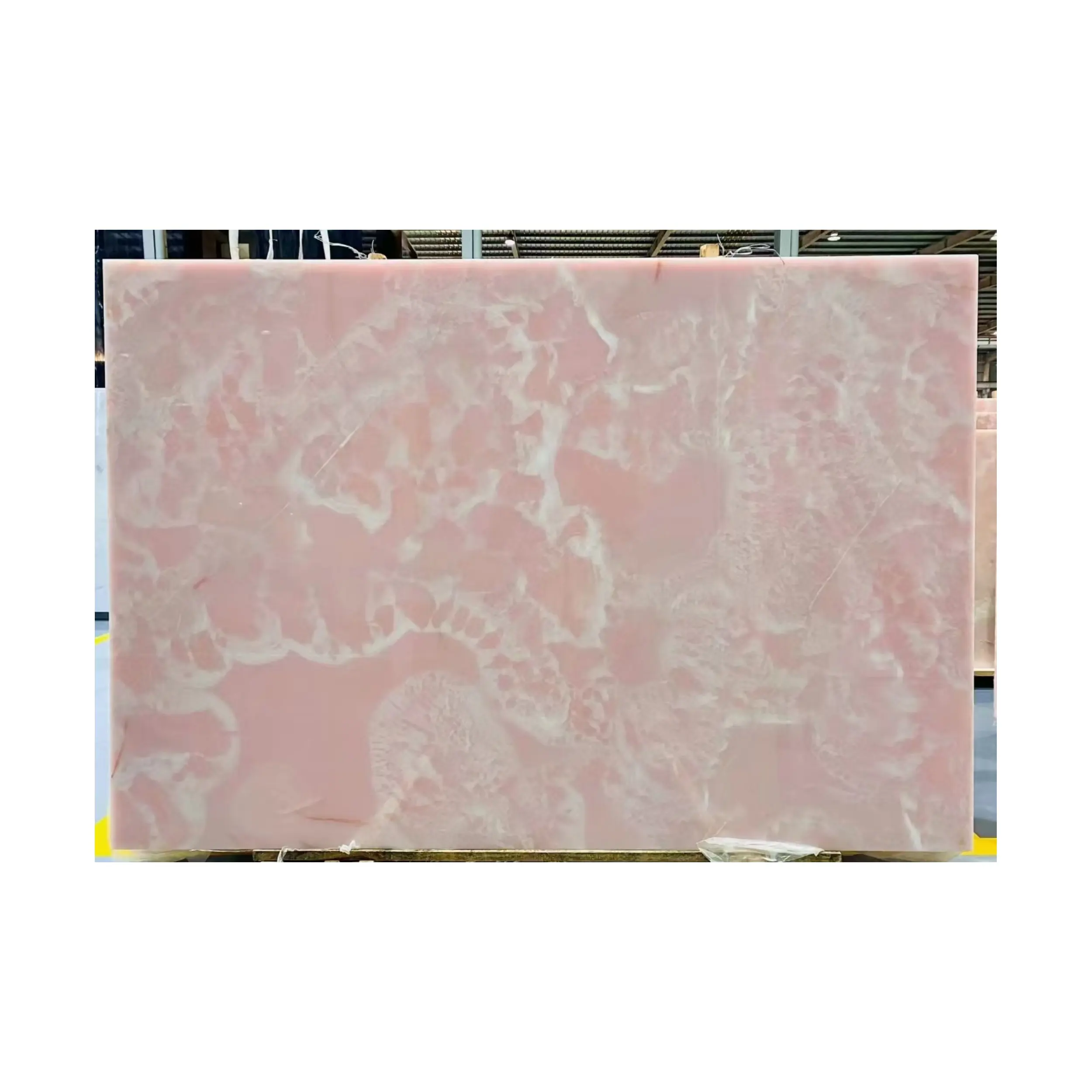 Precio DE FÁBRICA DE China, piedra Natural de ónix rosa para decoración de pared, mesa de baile de isla, tapas de mármol, diseño de interiores, Panel de piedra de pared