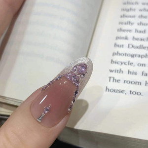 ลดราคาสุดคุ้ม Lunanail เล็บปลอมแบบเต็มเล็บ ปลายเล็บแบบฝรั่งเศส ประดับเพชรสามมิติ ABS เล็บยาว กดติดเอง พร้อมโลโก้สั่งทำพิเศษ - Product Image 2