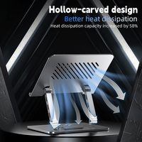 Support d'ordinateur portable de bureau portable à rotation 360°, support d'ordinateur portable réglable pour ordinateur portable