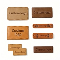 Écussons en cuir 3D personnalisés avec logo en relief pour vêtements, jeans et sacs, étiquettes en cuir PU personnalisées, tissu sergé, vente en gros