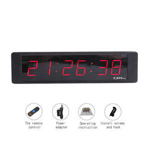 Temporizador LED de cuenta regresiva de <span class=keywords><strong>cronómetro</strong></span> digital de temporizadores rojos de 6 dígitos para interiores - Product Image 5