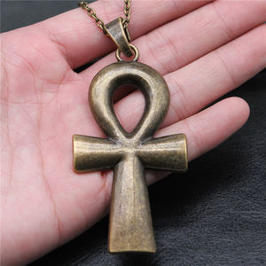80x42mm Antique Silver Plated Antique Bronze Plated Ancient Egyptian Key of Life <strong>Ankh</strong> Cross Pendant <strong>Necklace</strong> N4-ABD-C13076 - Product Image 6