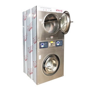De acero inoxidable de China <span class=keywords><strong>12</strong></span> <span class=keywords><strong>kg</strong></span> doble comercial pila de lavadora-secadora - Product Image 2