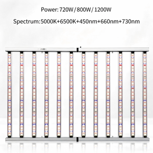 Barra de Luz LED de Espectro Completo para Cultivo, 720W 800W 1200W, Lámpara de Cultivo Comercial para Jardín Interior y Agricultura Vertical - Product Image 1