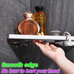 Mensola Angolare per Doccia in Acciaio Inox 304 SUS304 Antiruggine Lucida a Specchio Cestello Portaoggetti Triangolare per Bagno - Product Image 4