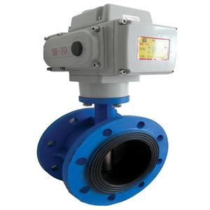 Vanne papillon électrique NB-10 à raccordement par bride en fonte ductile pour eau à température normale - Product Image 1