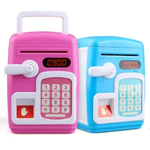 fingerprint sensor electronic money box mini atm bank toy for children