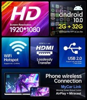 Moniteur d'appuie-tête universel 14'' IPS tactile Android pour siège arrière, lecteur multimédia USB WIFI Mirror Link 2+32 Go
