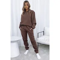Benutzer definierte Logo Plain Frauen Französisch Terry Hoodies Trainings anzug Set Casual Bio-Baumwolle Basic Pullover Hoodie Sweat suit