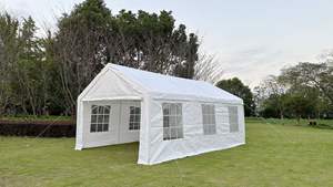 Carpa de Lujo Portátil 4x6m con <span class=keywords><strong>Toldo</strong></span>, Resistente a Rayos UV, Estructura Metálica Gris Oscuro, Para Todas las Estaciones, Cochera, Puesto de Mercado, Patio - Product Image 3
