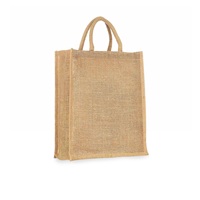 M.D ENTERPRISES Exportateur indien – Sac fourre-tout élégant imprimé 100 % jute, léger, réutilisable, écologique, grande capacité, lavable, unisexe