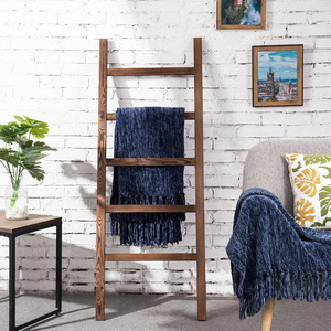 Porte-serviettes penché en <span class=keywords><strong>bois</strong></span> pour salle de bain stockage couverture en <span class=keywords><strong>bois</strong></span> et couette échelle d'affichage échelle en <span class=keywords><strong>bois</strong></span> pour serviettes - Product Image 3