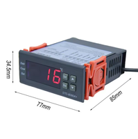 Contrôleur de température numérique STC-8080A+ avec écran LED, thermostat intelligent