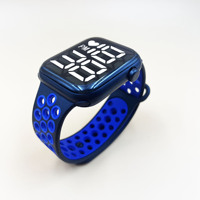 Orologio Digitale LED Sportivo con Display Quadrato, Luce Bianca Elettronica a Due Colori e Pulsanti